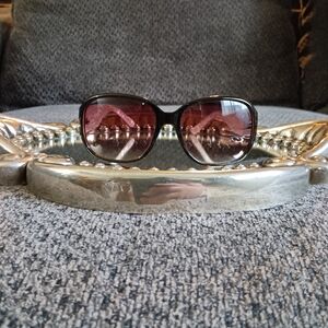 Stylish Black Sunglasses with Red Tint